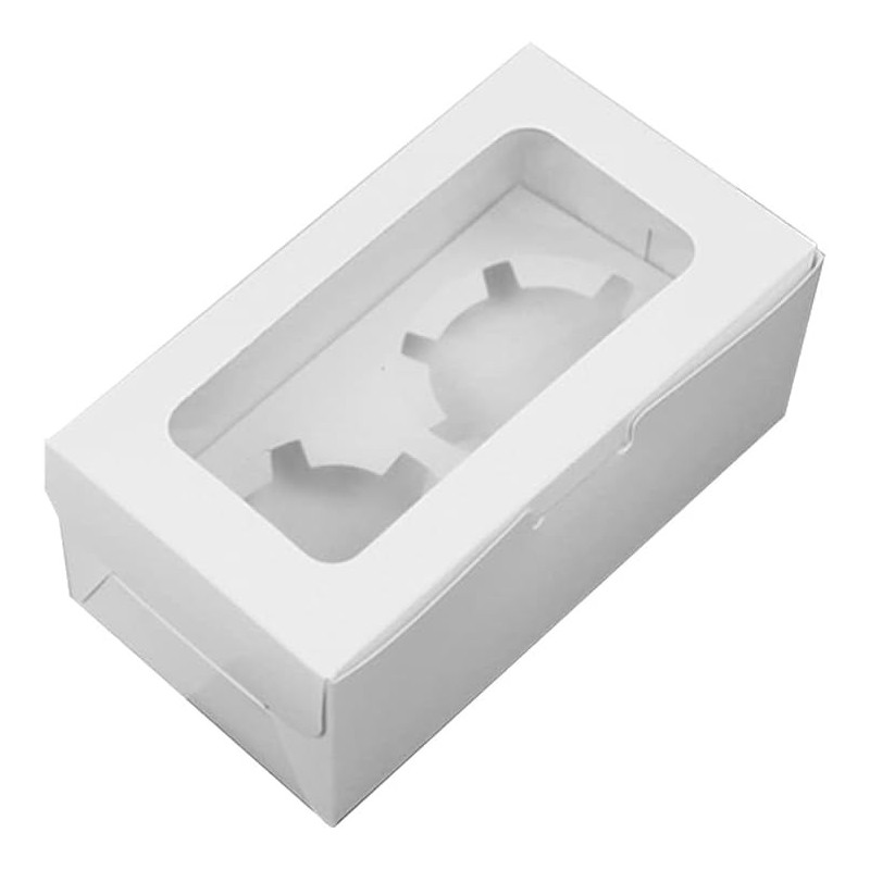 White 2 Hole Box with Window