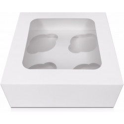 White 4 Hole Box with Window