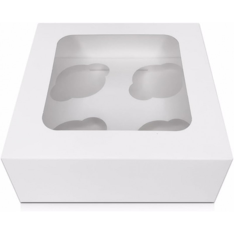 White 4 Hole Box with Window