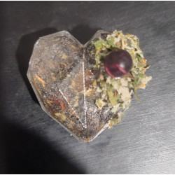 "By the fireplace" - Heart - small